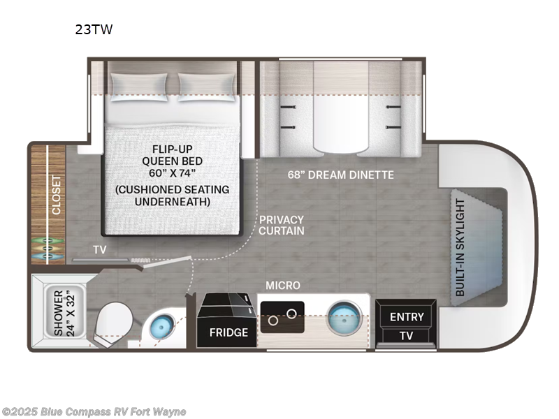 2025 Thor Motor Coach Gemini AWD 23TW - New Class B+ For Sale by Blue Compass RV Fort Wayne in Columbia City, Indiana features Slideout