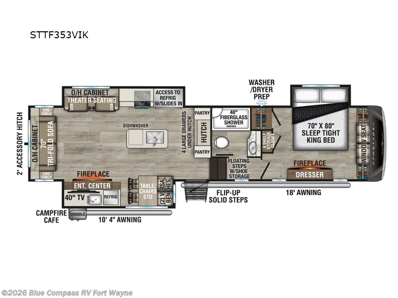 2026 Venture RV SportTrek Touring Edition STTF353VIK - New Fifth Wheel For Sale by Blue Compass RV Fort Wayne in Columbia City, Indiana features Slideout