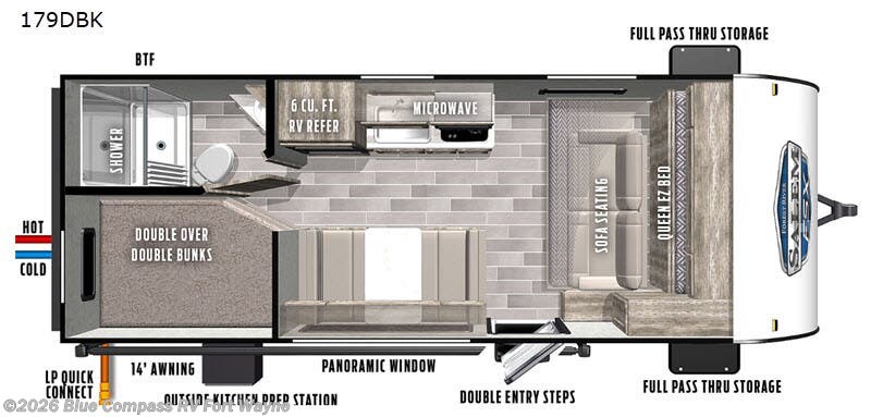 2020 Forest River Salem FSX 179DBK - Used Travel Trailer For Sale by Blue Compass RV Fort Wayne in Columbia City, Indiana