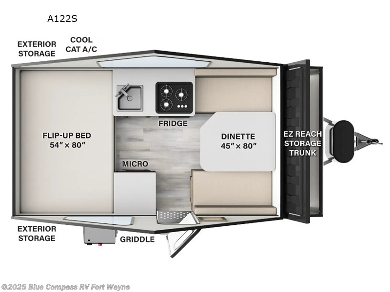 2024 Forest River Rockwood Hard Side Series A122S - Used Popup For Sale by Blue Compass RV Fort Wayne in Columbia City, Indiana