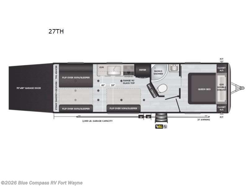 2021 Keystone Springdale Tailgator 27TH - Used Toy Hauler For Sale by Blue Compass RV Fort Wayne in Columbia City, Indiana