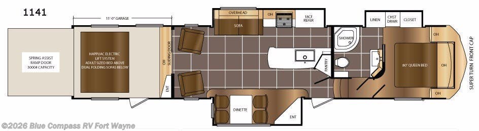 2018 Prime Time Spartan 1141 - Used Toy Hauler For Sale by Blue Compass RV Fort Wayne in Columbia City, Indiana features Slideout