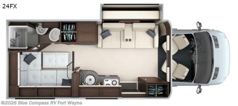 2018 Leisure Travel Unity U24fx - Used Class B For Sale by Blue Compass RV Fort Wayne in Columbia City, Indiana features Slideout