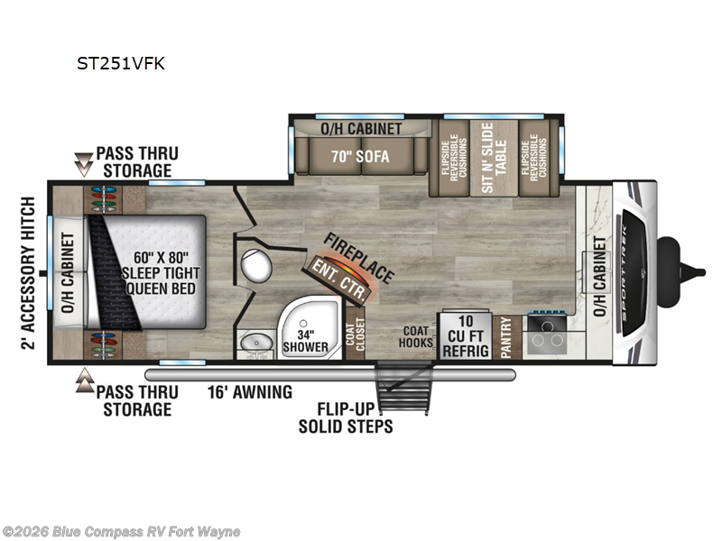 2025 Venture RV SportTrek ST251VFK - New Travel Trailer For Sale by Blue Compass RV Fort Wayne in Columbia City, Indiana features Slideout