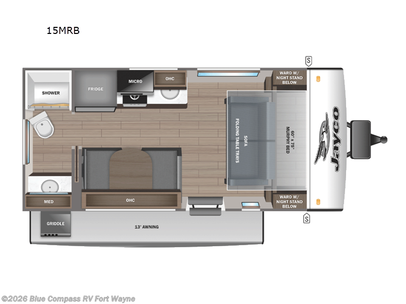 2026 Jayco Jay Feather Air 15MRB - New Travel Trailer For Sale by Blue Compass RV Fort Wayne in Columbia City, Indiana