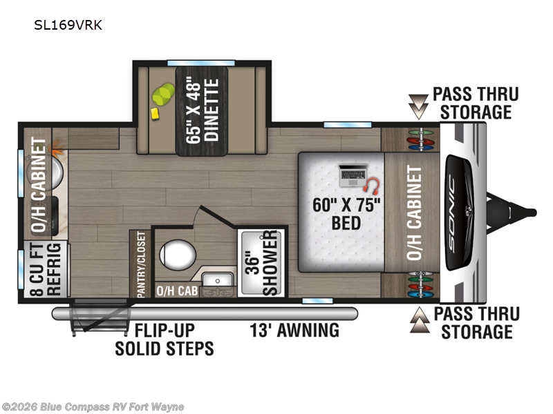 2024 Venture RV Sonic Lite SL169VRK - Used Travel Trailer For Sale by Blue Compass RV Fort Wayne in Columbia City, Indiana features Slideout
