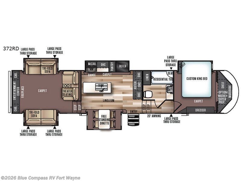 2017 Forest River Wildwood Heritage Glen 276RD - Used Fifth Wheel For Sale by Blue Compass RV Fort Wayne in Columbia City, Indiana features Slideout
