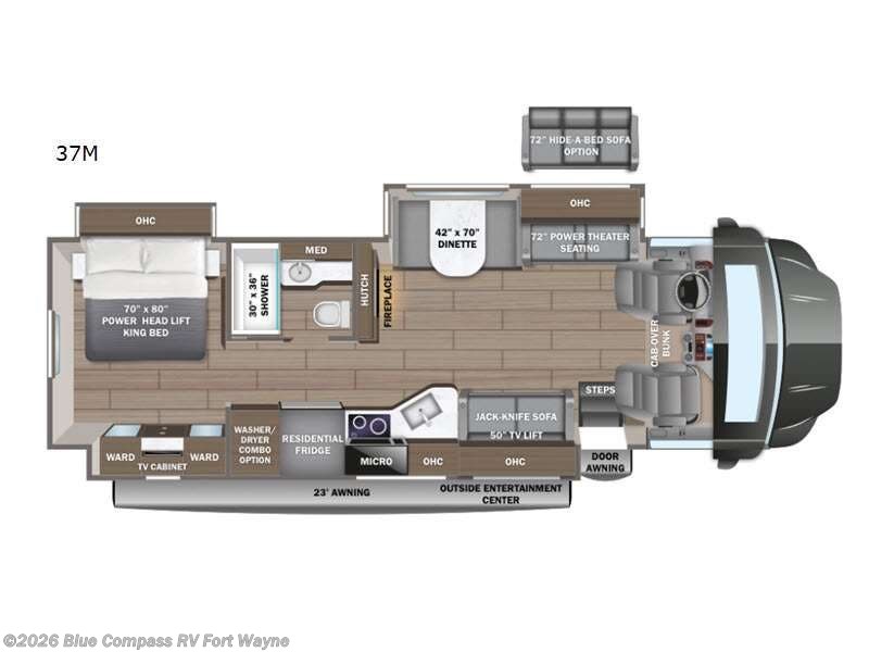 2026 Entegra Coach Accolade 37M - Used Super C For Sale by Blue Compass RV Fort Wayne in Columbia City, Indiana features Slideout