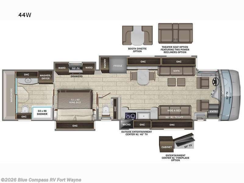 2022 Entegra Coach Anthem 44W - Used Class A For Sale by Blue Compass RV Fort Wayne in Columbia City, Indiana features Slideout