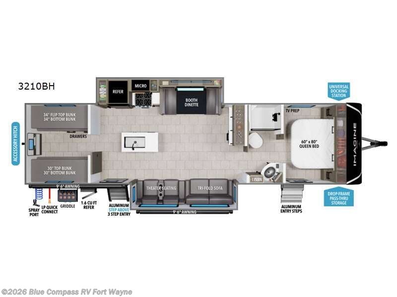 2026 Grand Design Imagine 3210BH - New Travel Trailer For Sale by Blue Compass RV Fort Wayne in Columbia City, Indiana features Slideout