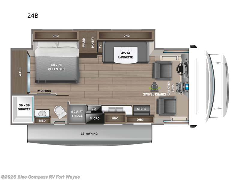 2023 Jayco Redhawk 24B - Used Class C For Sale by Blue Compass RV Fort Wayne in Columbia City, Indiana features Slideout