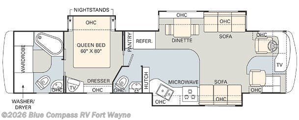 2005 Monaco RV Diplomat 40DST - Used Class A For Sale by Blue Compass RV Fort Wayne in Columbia City, Indiana features Slideout