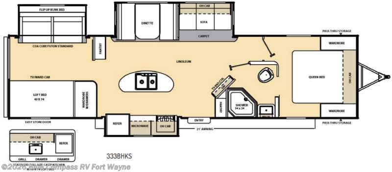 2016 Coachmen Catalina 333BHKS - Used Travel Trailer For Sale by Blue Compass RV Fort Wayne in Columbia City, Indiana features Slideout