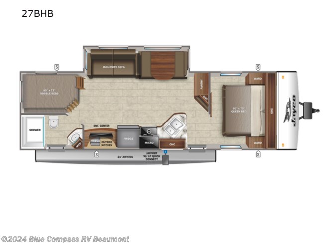 2022 Jayco Jay Feather 27BHB - New Travel Trailer For Sale by ExploreUSA RV Supercenter - Beaumont, TX in Vidor, Texas
