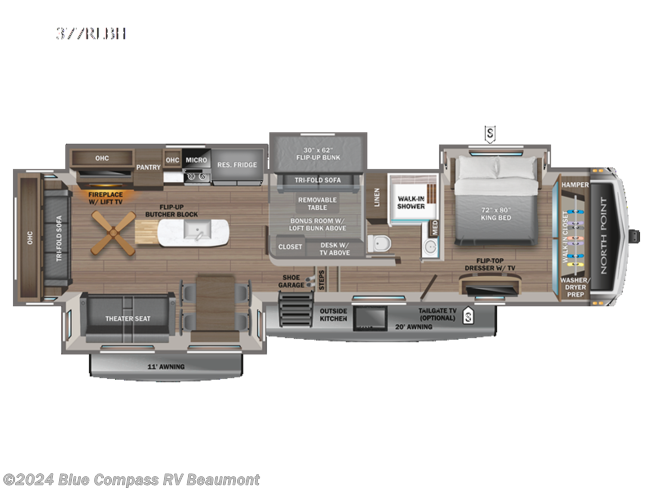 New 2023 Jayco North Point 377RLBH available in Vidor, Texas
