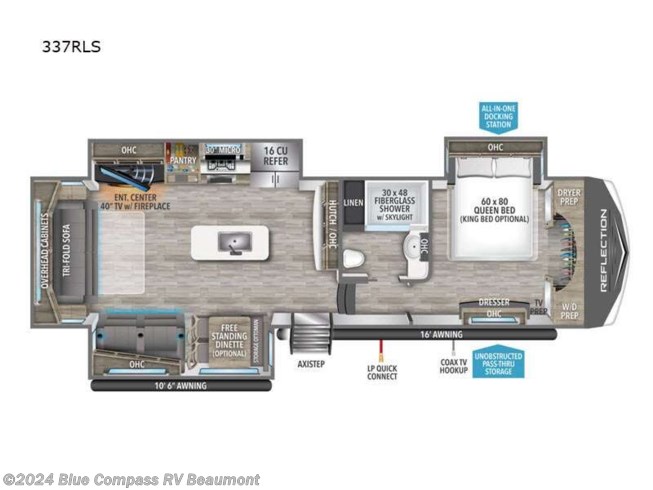 2024 Grand Design Reflection 337RLS - New Fifth Wheel For Sale by Blue Compass RV Beaumont in Vidor, Texas