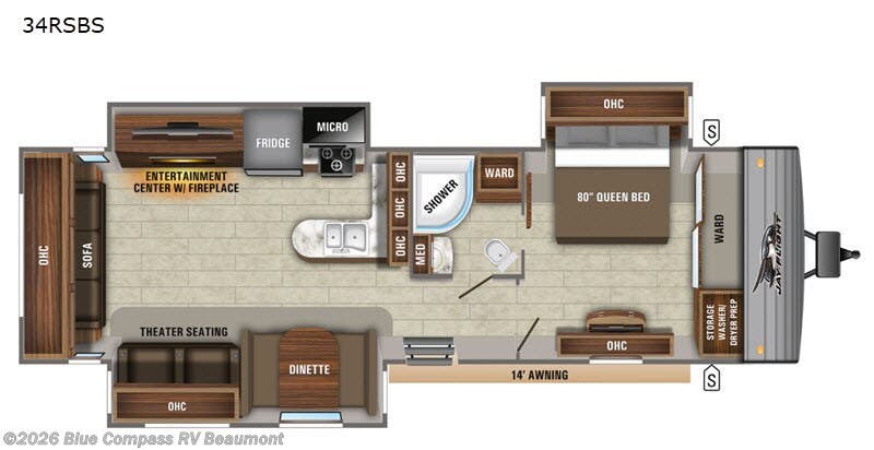 2020 Jayco Jay Flight 34RSBS - Used Travel Trailer For Sale by Blue Compass RV Beaumont in Vidor, Texas features Slideout