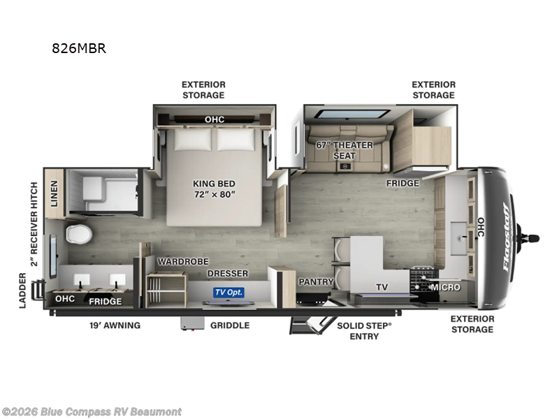 2025 Forest River Flagstaff Classic 826MBR - New Travel Trailer For Sale by Blue Compass RV Beaumont in Vidor, Texas features Slideout