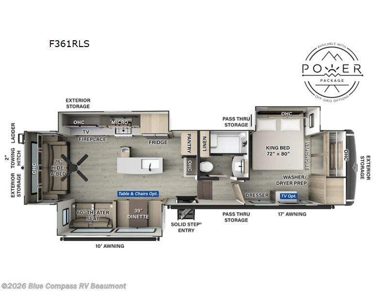 2026 Forest River Flagstaff Classic F361RLS - New Fifth Wheel For Sale by Blue Compass RV Beaumont in Vidor, Texas features Slideout