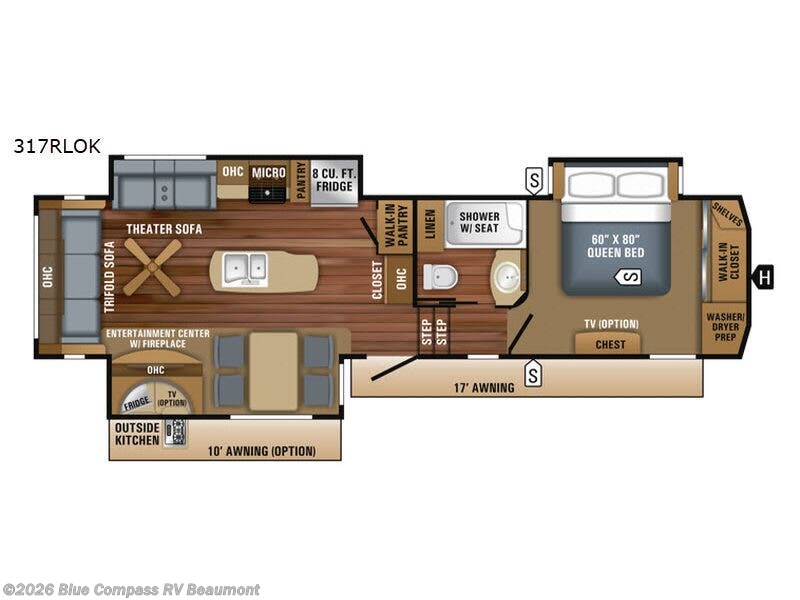 2018 Jayco Eagle 317RLOK - Used Fifth Wheel For Sale by Blue Compass RV Beaumont in Vidor, Texas features Slideout