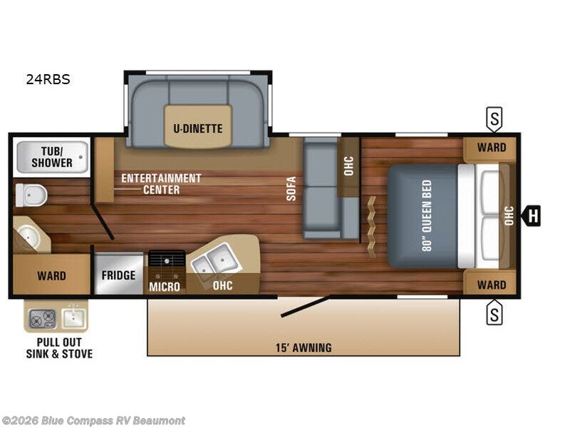 2018 Jayco Jay Flight 24RBS - Used Travel Trailer For Sale by Blue Compass RV Beaumont in Vidor, Texas features Slideout