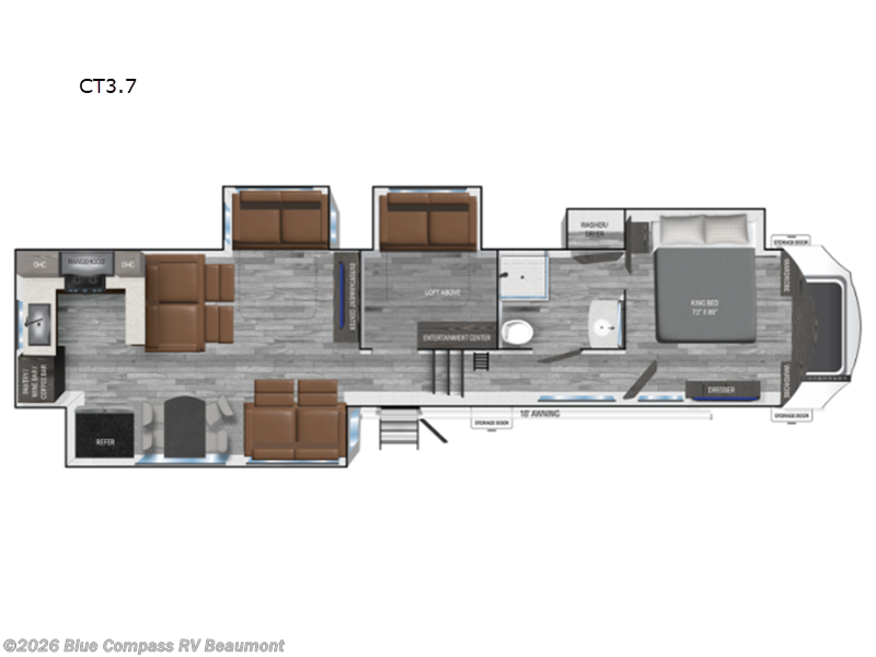 2025 Heartland Corterra CT3.7 - Used Fifth Wheel For Sale by Blue Compass RV Beaumont in Vidor, Texas features Slideout