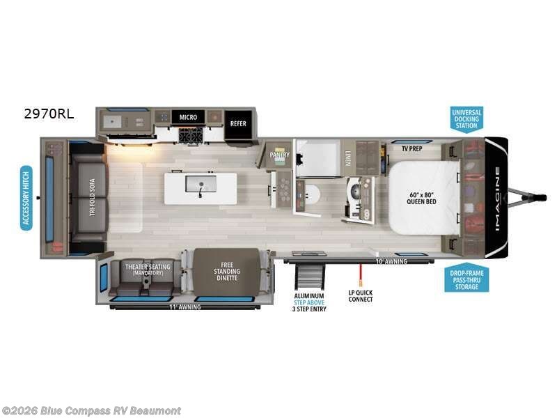 2026 Grand Design Imagine 2970RL - New Travel Trailer For Sale by Blue Compass RV Beaumont in Vidor, Texas features Slideout