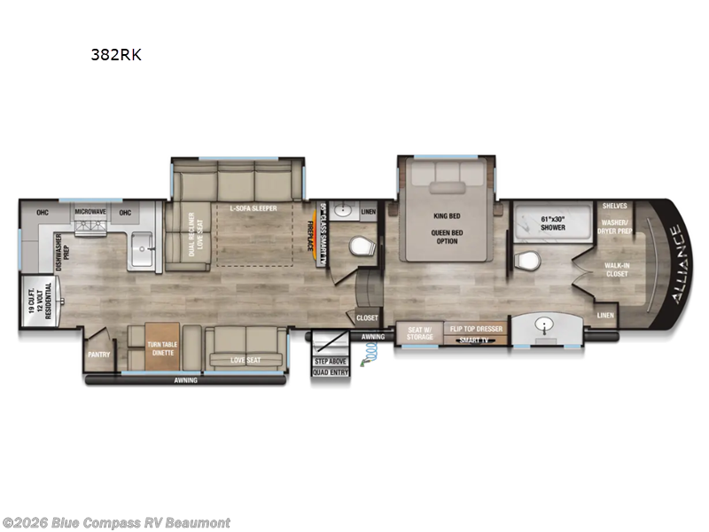 2027 Alliance RV Paradigm 382RK - New Fifth Wheel For Sale by Blue Compass RV Beaumont in Vidor, Texas features Slideout