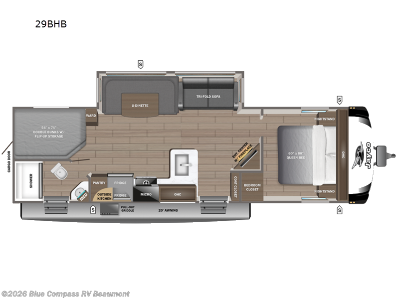 2027 Jayco Jay Feather 29BHB - New Travel Trailer For Sale by Blue Compass RV Beaumont in Vidor, Texas features Slideout