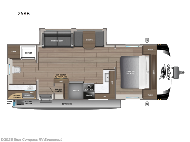 2027 Jayco Jay Feather 25RB - New Travel Trailer For Sale by Blue Compass RV Beaumont in Vidor, Texas features Slideout