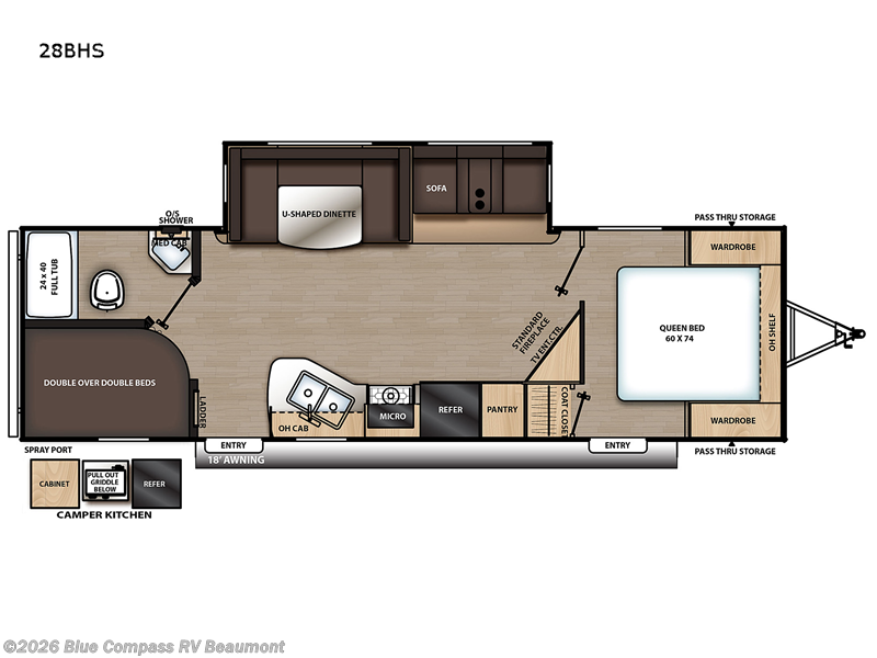 2022 Forest River Aurora 28BHS - Used Travel Trailer For Sale by Blue Compass RV Beaumont in Vidor, Texas features Slideout