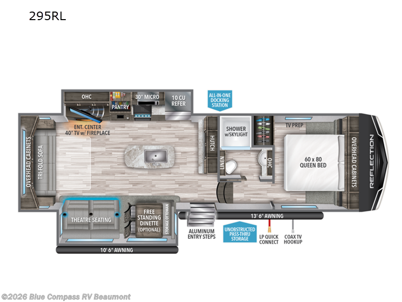 2022 Grand Design Reflection 295RL - Used Fifth Wheel For Sale by Blue Compass RV Beaumont in Vidor, Texas features Slideout