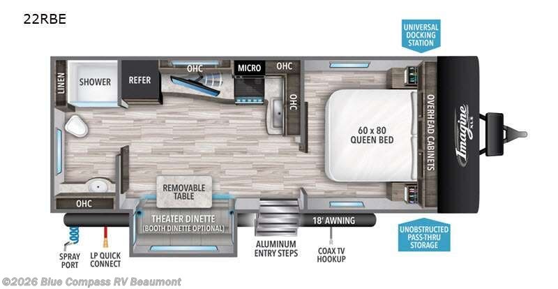 2021 Grand Design Imagine XLS 22RBE - Used Travel Trailer For Sale by Blue Compass RV Beaumont in Vidor, Texas features Slideout
