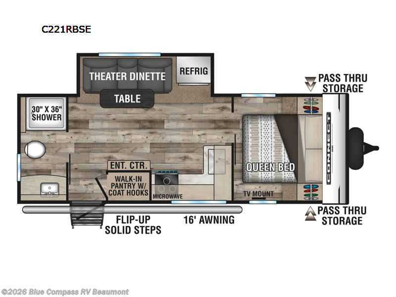 2022 K-Z Connect SE C221RBSE - Used Travel Trailer For Sale by Blue Compass RV Beaumont in Vidor, Texas features Slideout