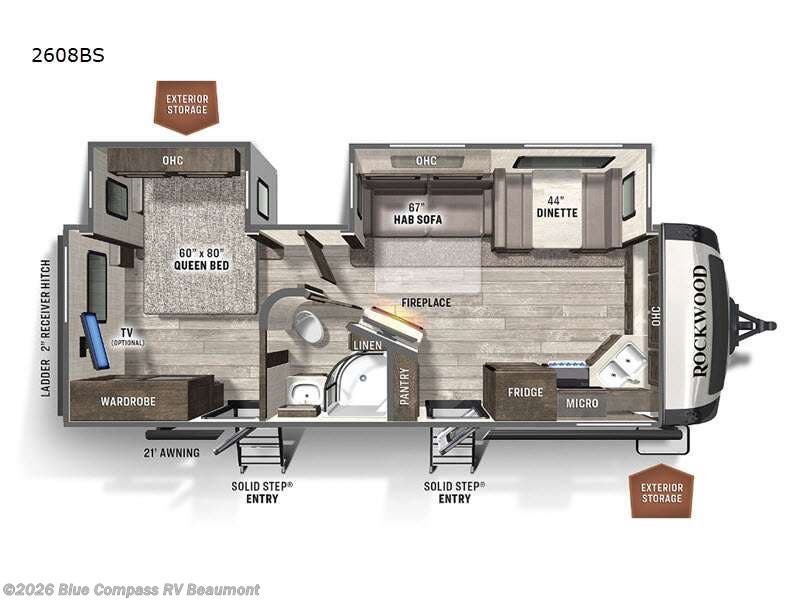 2021 Forest River Rockwood Ultra Lite 2608BS - Used Travel Trailer For Sale by Blue Compass RV Beaumont in Vidor, Texas features Slideout