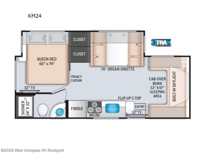2022 Thor Motor Coach Quantum Sprinter KM24 - Used Class C For Sale by Blue Compass RV Rockport in Rockport, Texas features Slideout