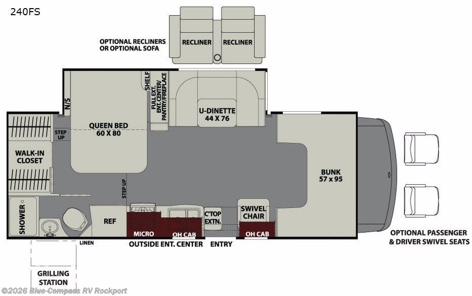 2018 Coachmen Leprechaun 240FS Chevy 4500 - Used Class C For Sale by Blue Compass RV Rockport in Rockport, Texas features Slideout