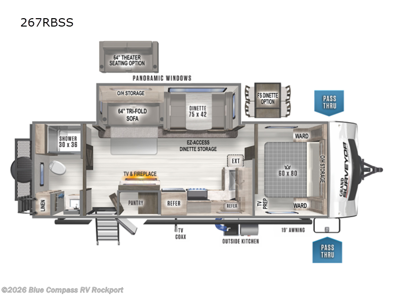 2022 Forest River Grand Surveyor 267RBSS - Used Travel Trailer For Sale by Blue Compass RV Rockport in Rockport, Texas features Slideout