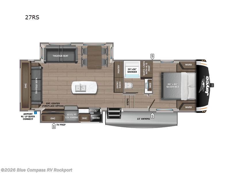 2023 Jayco Eagle HT 27RS - Used Fifth Wheel For Sale by Blue Compass RV Rockport in Rockport, Texas features Slideout