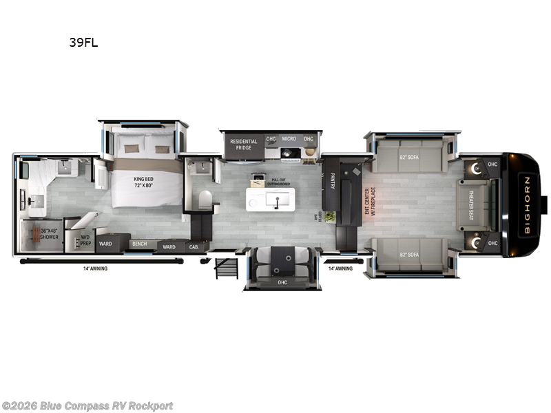 2027 Heartland Bighorn 39FL - New Fifth Wheel For Sale by Blue Compass RV Rockport in Rockport, Texas features Slideout