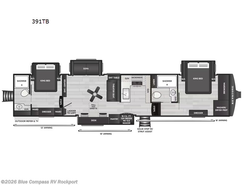2027 Keystone Montana High Country 391TB - New Fifth Wheel For Sale by Blue Compass RV Rockport in Rockport, Texas features Slideout