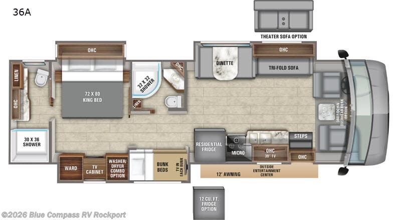 2019 Entegra Coach Vision XL 36A - Used Class A For Sale by Blue Compass RV Rockport in Rockport, Texas features Slideout