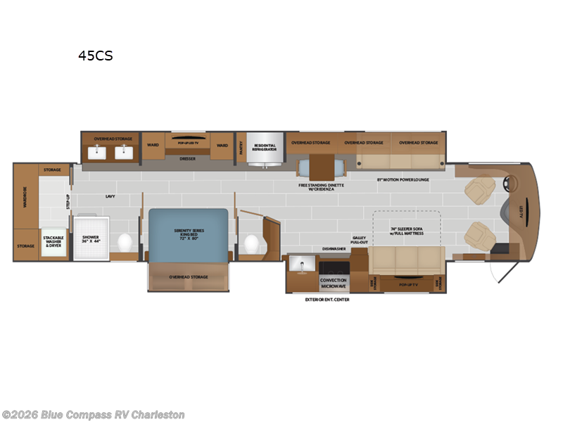 2025 Fleetwood Palisade 45CS - New Class A For Sale by Blue Compass RV Charleston in Ladson, South Carolina features Slideout