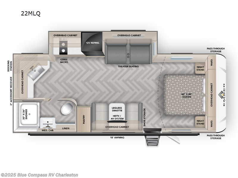 2024 Ember RV E-Series 22mlqkt - Used Travel Trailer For Sale by Blue Compass RV Charleston in Ladson, South Carolina features Slideout