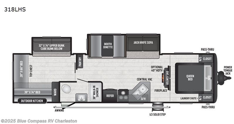 2020 Keystone Hideout 318lhs  Lhs - Used Travel Trailer For Sale by Blue Compass RV Charleston in Ladson, South Carolina features Slideout