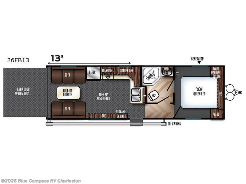 2018 Forest River Vengeance 26FB13 - Used Toy Hauler For Sale by Blue Compass RV Charleston in Ladson, South Carolina