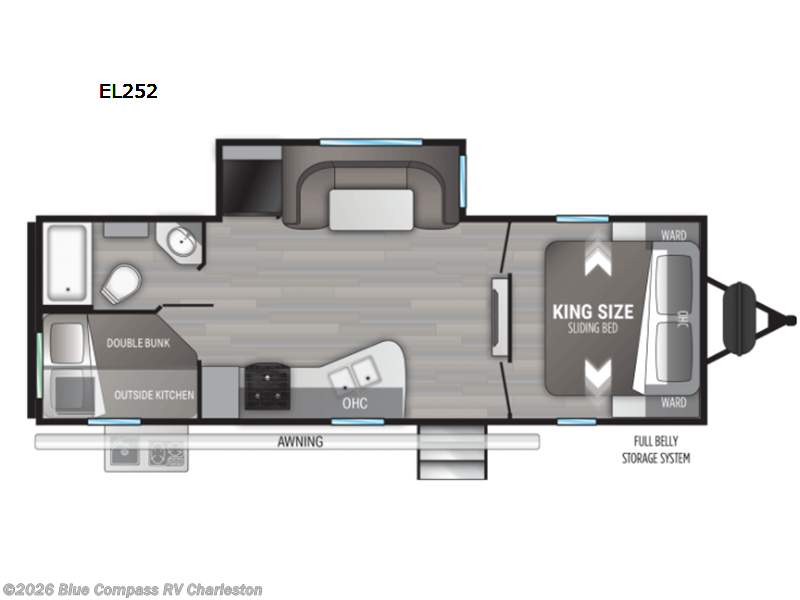 2022 Cruiser RV Embrace EL252 - Used Travel Trailer For Sale by Blue Compass RV Charleston in Ladson, South Carolina features Slideout