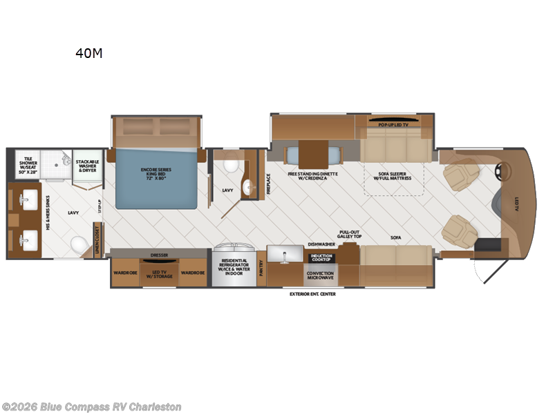 2025 Fleetwood Discovery LXE 40M - New Class A For Sale by Blue Compass RV Charleston in Ladson, South Carolina features Slideout