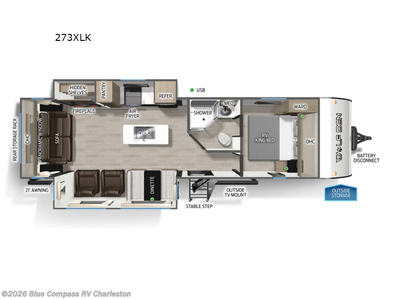 2026 Forest River Cherokee Wolf Den 273XLK - New Travel Trailer For Sale by Blue Compass RV Charleston in Ladson, South Carolina features Slideout
