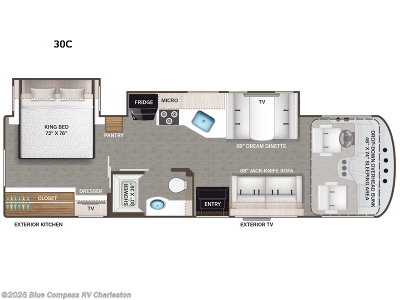 2023 Thor Motor Coach Resonate 30C - Used Class A For Sale by Blue Compass RV Charleston in Ladson, South Carolina features Slideout